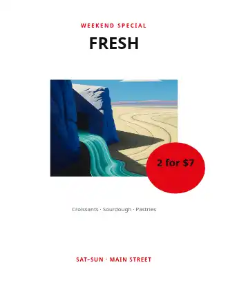 FRESH BAKERY SALE — Local Business Flyers template