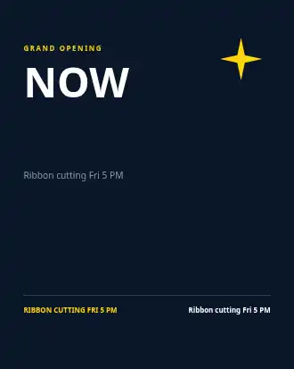 NOW OPEN — Local Business Flyers template