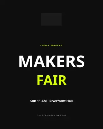 MAKERS FAIR — Local Business Flyers template