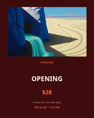 OPENING NIGHT — Local Business Flyers advertising template