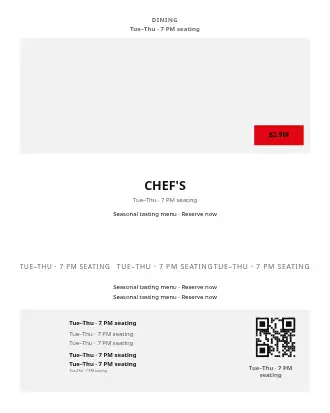 CHEF'S TABLE — Local Business Flyers advertising template