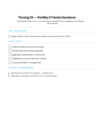 Turning 35 — Fertility & Family Decisions — 20s & 30s template