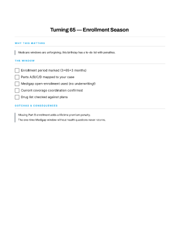 Turning 65 — Enrollment Season — 60s Plus template
