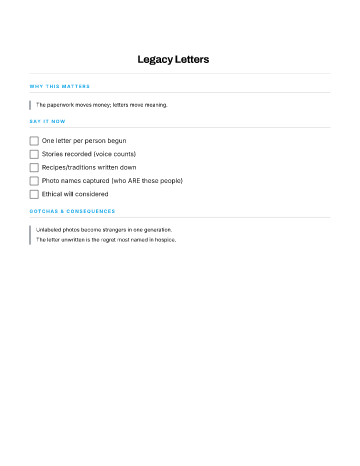 Legacy Letters — 60s Plus template
