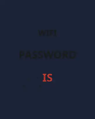 WIFI PASSWORD IS PLEASE — Funny Sayings template