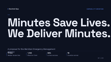 Kestrel Ops — Statewide SAR Capability Briefing — Government & procurement template