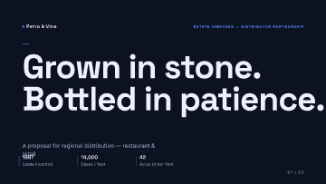 Petro & Vine — Distributor Partnership Proposal — Distributors & partners template