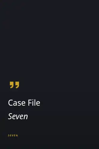 Case File Seven — Mystery & Thriller template