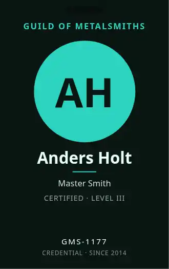 Guild of Metalsmiths — Badge Coin — Certifications template