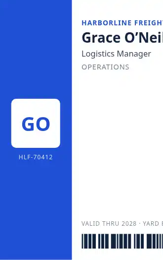 Harborline Freight — Photo Portrait — Employee Badges template