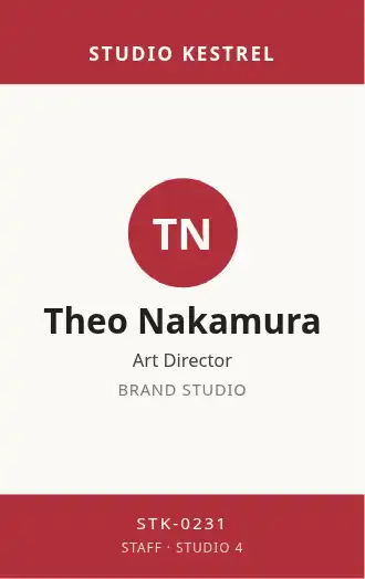 Studio Kestrel — Stacked Bands — Employee Badges badge template