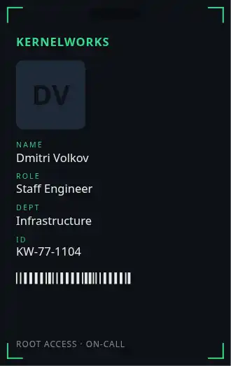 Kernelworks — Tech Grid — Employee Badges badge template