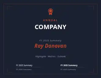 COMPANY REPORT — Reports & Company template