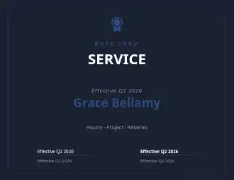 SERVICE MENU — Proposals & Pricing template