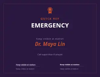EMERGENCY STEPS — SOPs & Process template