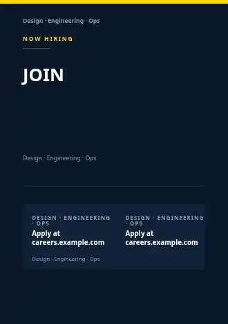 JOIN OUR TEAM — Hiring & HR template