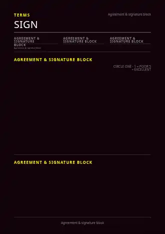 SIGN HERE — Proposals & Pricing business template