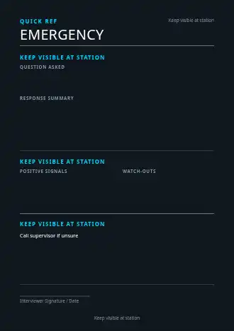 EMERGENCY STEPS — SOPs & Process business template