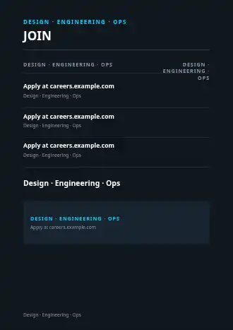 JOIN OUR TEAM — Hiring & HR template