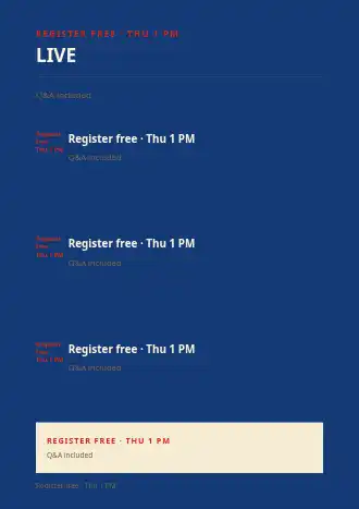 LIVE SESSION — Pitch & Webinar business template