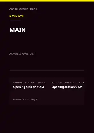 MAIN STAGE — Pitch & Webinar business template