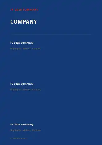 COMPANY REPORT — Reports & Company business template