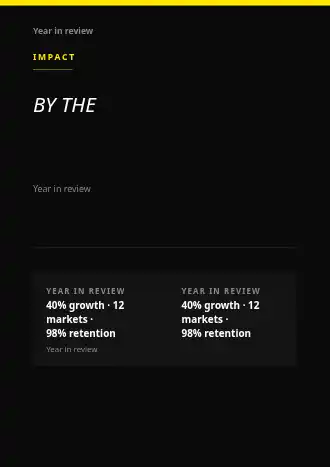 BY THE NUMBERS — Reports & Company business template