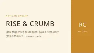 Rise & Crumb — Food & Bakery template