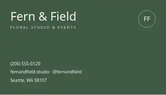 Fern & Field — Retail & Floral template