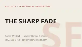 The Sharp Fade — Beauty & Grooming template