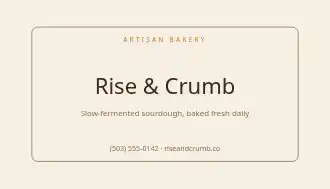 Rise & Crumb — Food & Bakery template