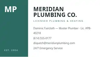Meridian Plumbing Co. — Trades & Home Services template