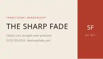 The Sharp Fade — Beauty & Grooming template