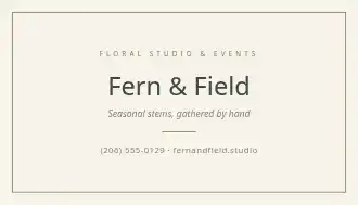 Fern & Field — Retail & Floral template