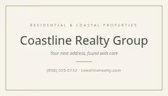 Coastline Realty Group — Real Estate business card template