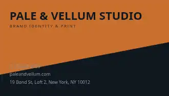 Pale & Vellum Studio — Design & Creative Studio business card template