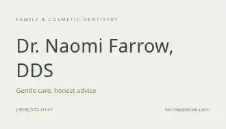 Dr. Naomi Farrow, DDS — Medical & Dental business card template