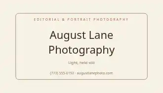 August Lane Photography — Photography & Media business card template