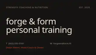 Forge & Form Personal Training — Fitness & Wellness business card template