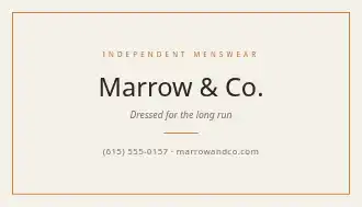 Marrow & Co. — Retail & Shops business card template