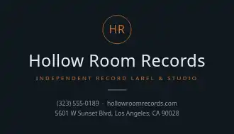 Hollow Room Records — Music & Entertainment template