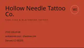 Hollow Needle Tattoo Co. — Tattoo & Body Art business card template