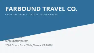 Farbound Travel Co. — Travel & Hospitality business card template