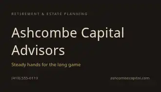 Ashcombe Capital Advisors — Financial Planning business card template