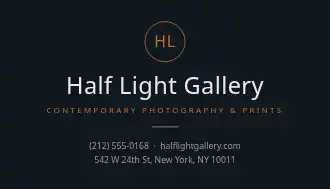 Half Light Gallery — Art & Galleries business card template
