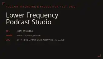 Lower Frequency Podcast Studio — Podcast & Media business card template