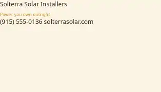Solterra Solar Installers — Solar & Energy business card template