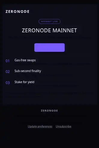 ZERONODE — Product Launch — Product Launches template