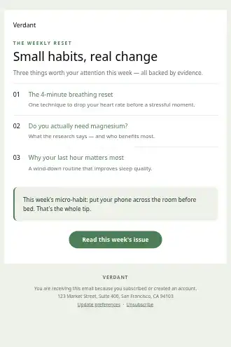 Verdant — Newsletter / Digest — Newsletters & Digests template