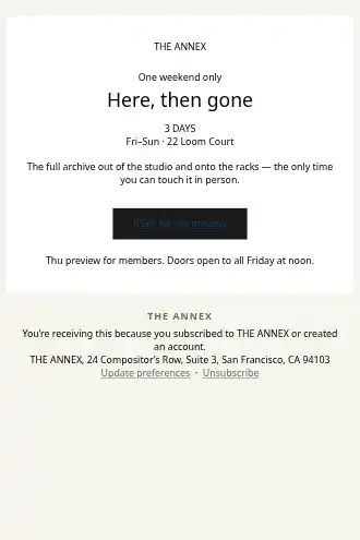 THE ANNEX — Pop-up — Promotions & Sales template